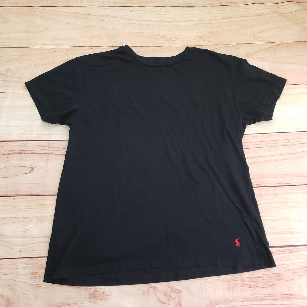 Polo Ralph Lauren Mens XL Slim Fit Black Red Pony Logo Casual Preppy Adult‎